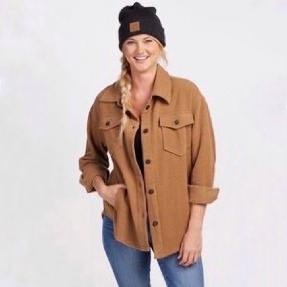 Woolx Wool Sawyer Shacket Tan Camel Small